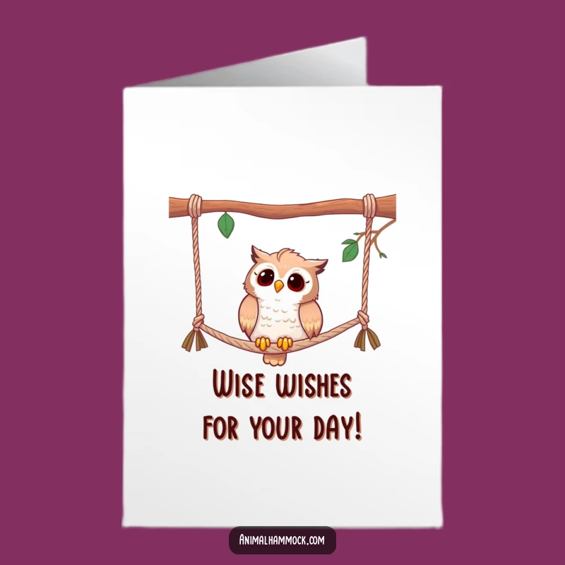 Free Printable Owl Birthday Card: Curious Hammock Wisdom DIY Downloadable Gift