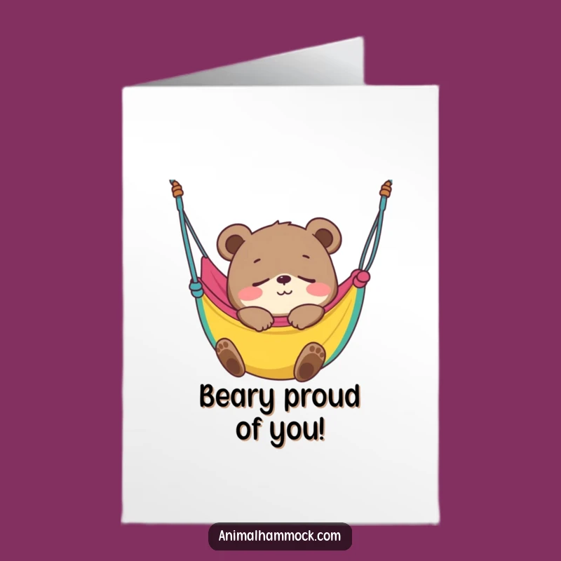 Free Printable Bear Cub Congrats Card: Sleepy Joy, Cozy Downloadable Gift
