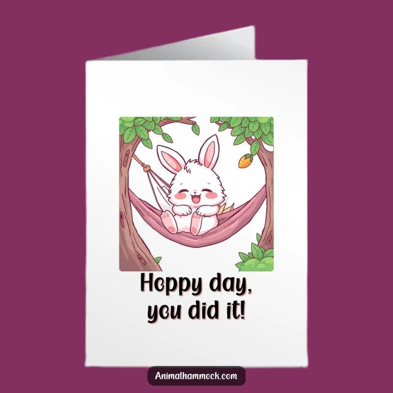 Free Printable Bunny Congrats Card: Hilarious Napping Floof, Joyful Downloadable Gift