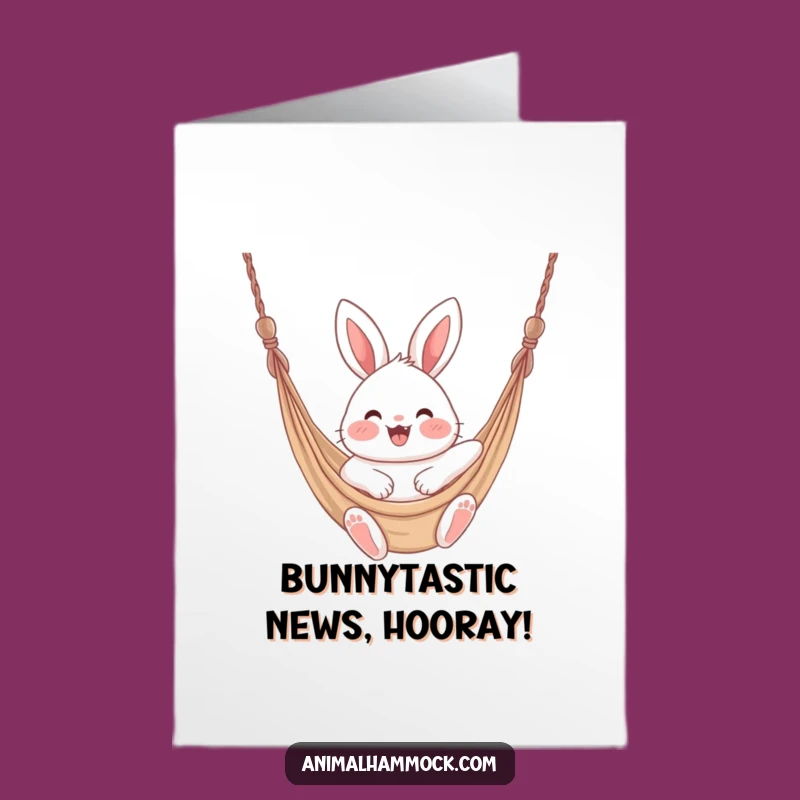 Free Printable Congrats Card: Bunny Hammock Joy Funny Downloadable Gift
