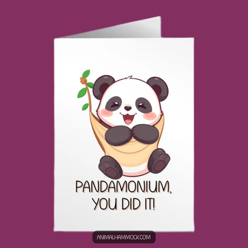 Free Printable Panda Congrats Card - Joyful Hammock Hugs Downloadable