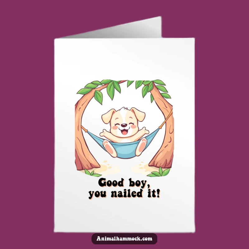 Free Printable Puppy Congrats Card: Joyful Stretch, Adorable Downloadable Gift