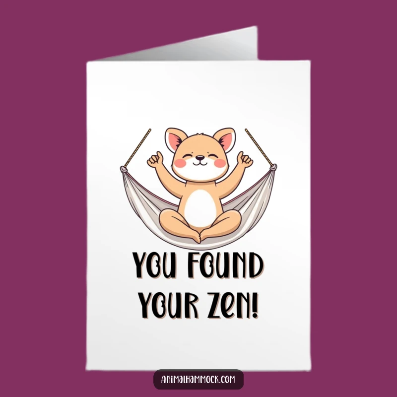 Free Printable Congrats Card: Yoga Animal Hammock Funny Downloadable Greeting