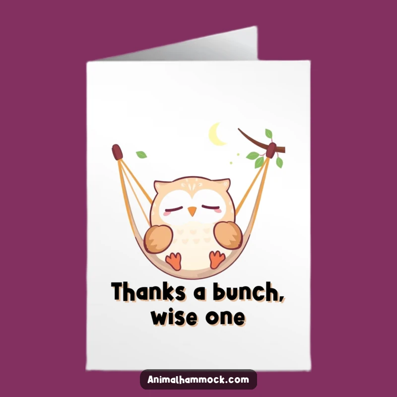 Free Printable Thank You Card: Dreaming Owl, Funny Downloadable Gift