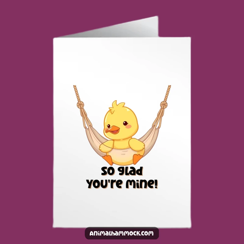 Free Printable Duckling Thank You Card: Funny Hammock Vibes Downloadable Gift