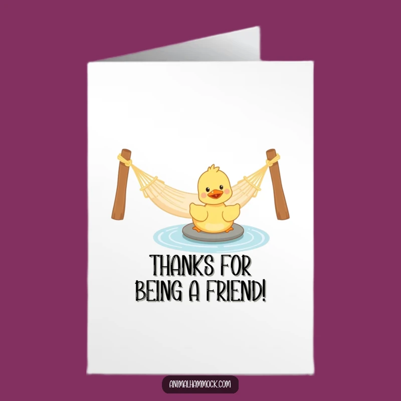 Free Printable Thank You Duckling Card: Humorous Pal Downloadable Gift