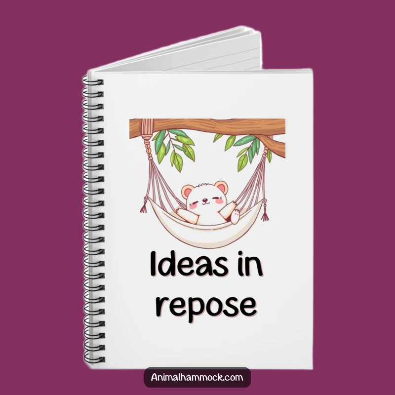 Funny Cute Animal Hammock Ideas Notebook - Jot Down Dreams Gift!