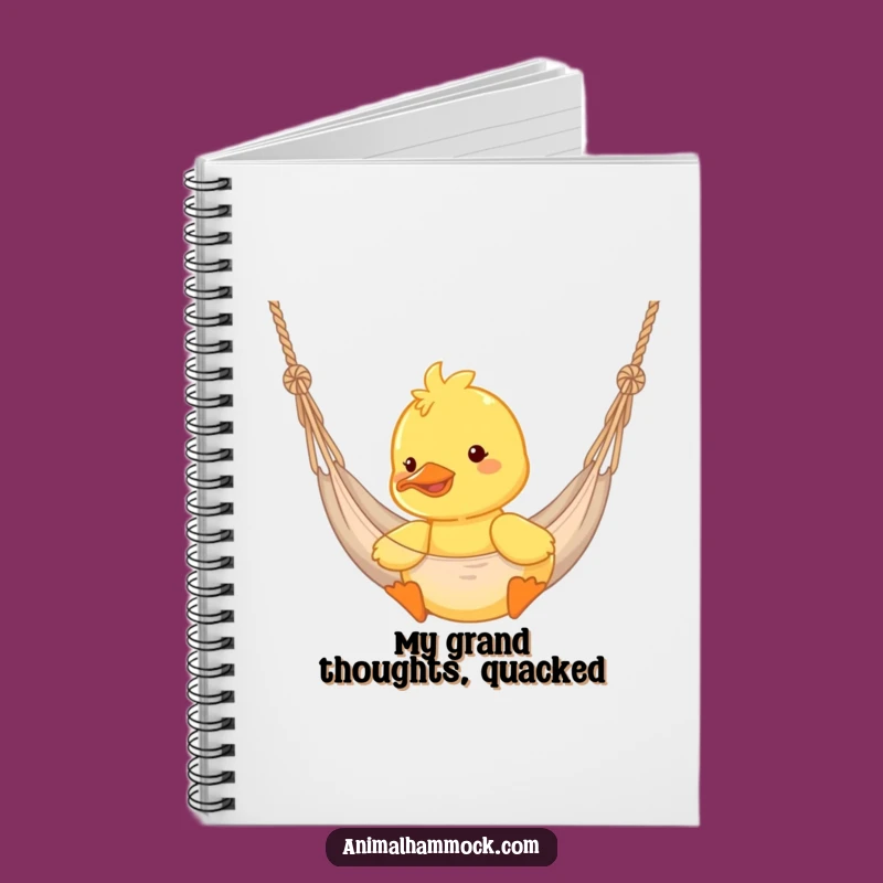 Funny Duckling Hammock Notebook: Joyful Bouncing Pages, Perfect Gift