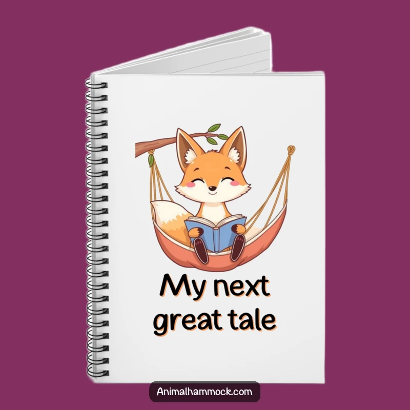Funny Fox Hammock Notebook - Jot Down Ideas with Cozy Reading Humor