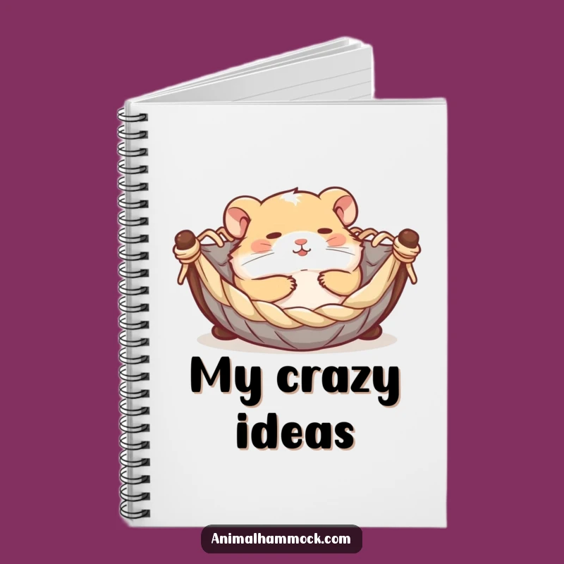 Funny Hamster Hammock Notebook - Jot Down Ideas with Joyful Style