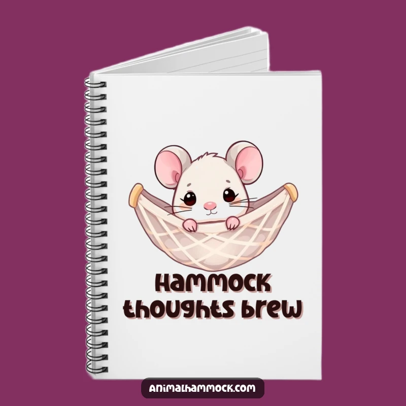 Funny Mouse Hammock Notebook: Jot Down Ideas with Cute Rodent Whimsy