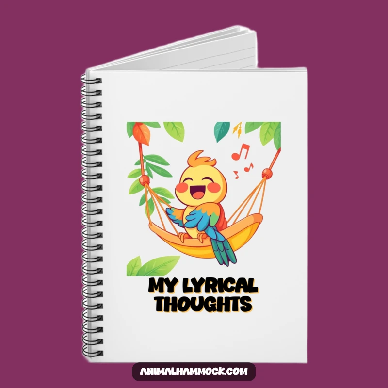 Funny Parrot Hammock Notebook - Jot Down Ideas with Joyful Style