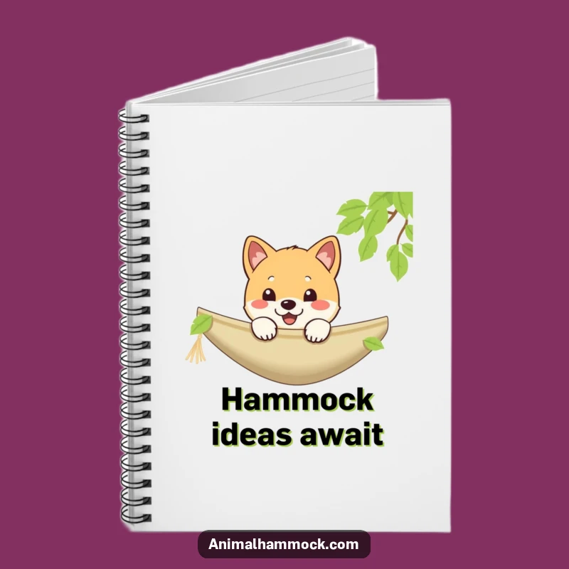 Funny Shiba Inu Notebook: Hammock Peek Journal Gift