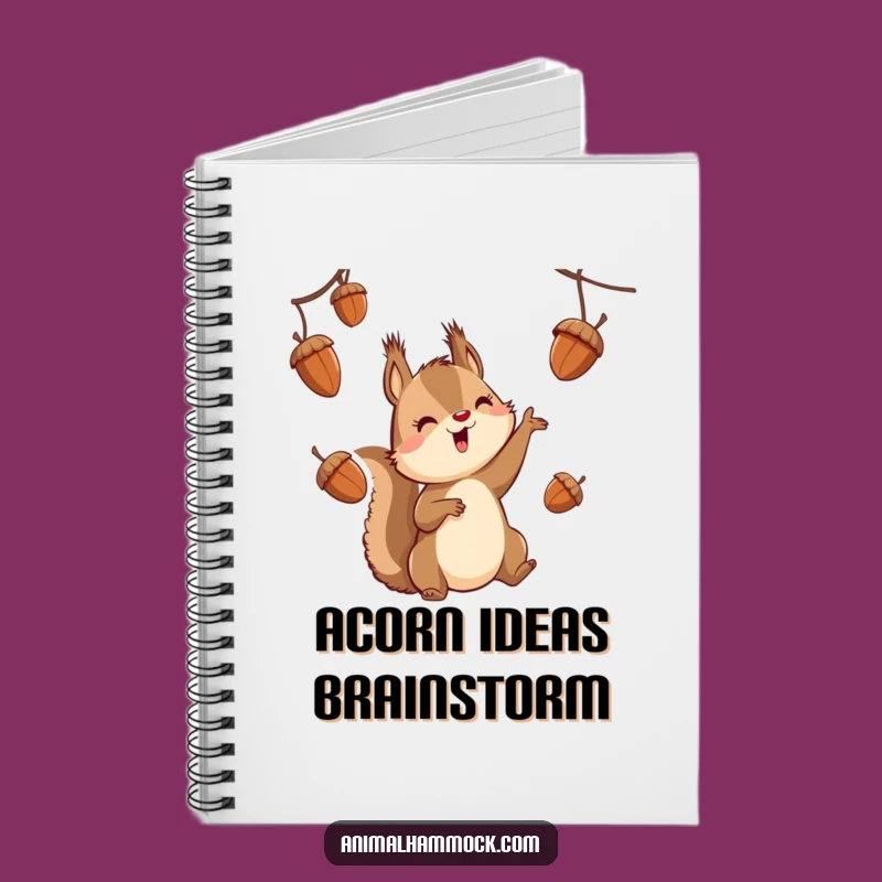 Funny Squirrel Juggling Notebook: Jot Down Ideas With Acorn Humor