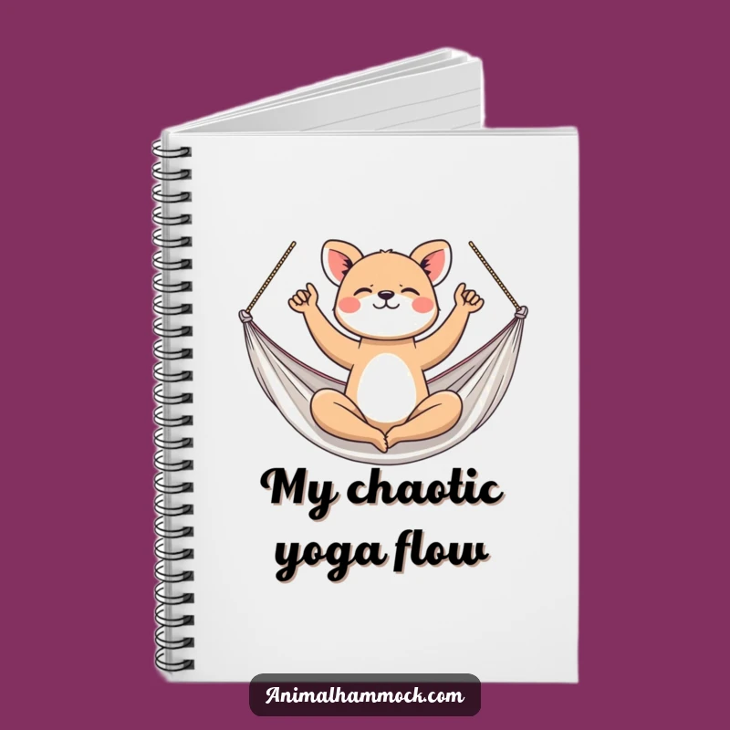 Funny Yoga Animal Hammock Notebook - Gift for Mindful Journaling!