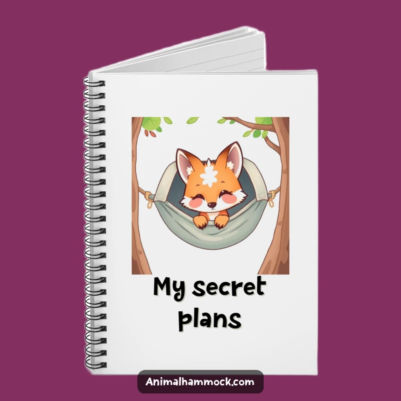Funny Curious Fox Hammock Notebook - Jot Down Ideas with Humorous Style