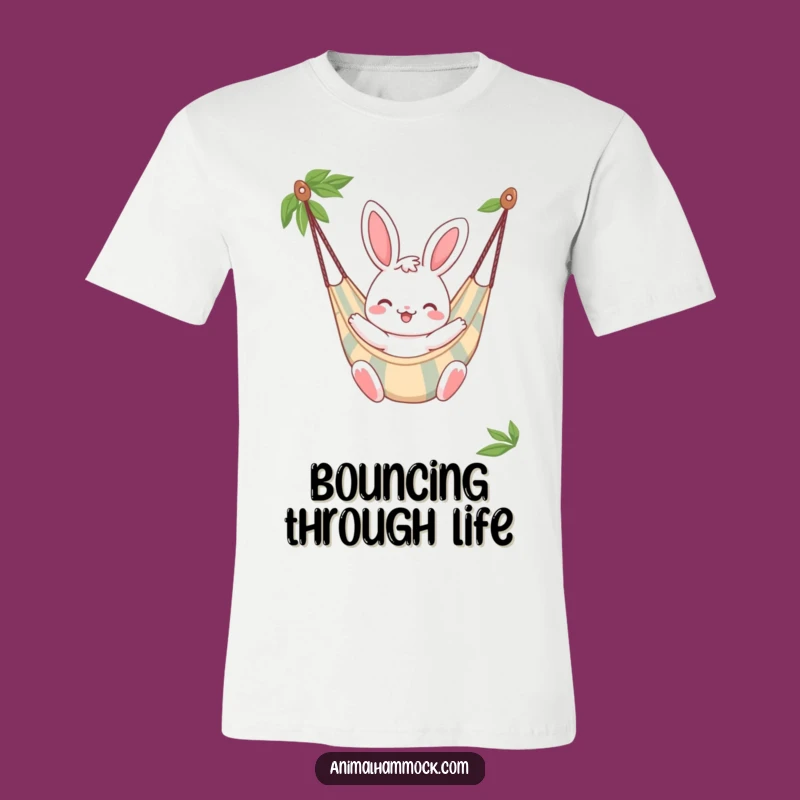 Funny Bunny Hammock T-Shirt: Bouncing Fun Gift for Rabbit Fans