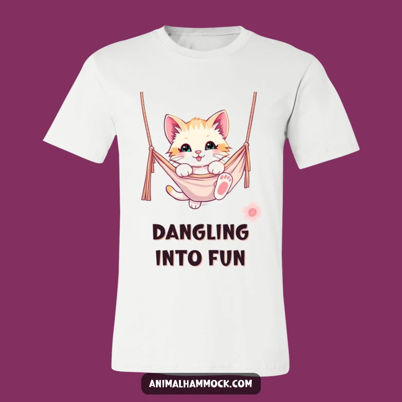 Funny Kitten Hammock T-Shirt - Playful Apparel for Cat-Obsessed Humans