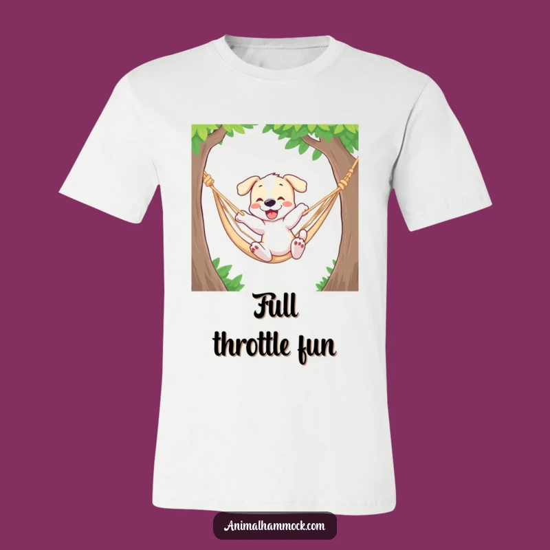 Funny Playful Puppy Hammock T-Shirt - Exciting Gift for Dog Enthusiasts