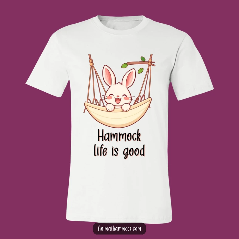 Funny Rabbit Hammock T-Shirt - Chill Out in Style, Awesome Gift!