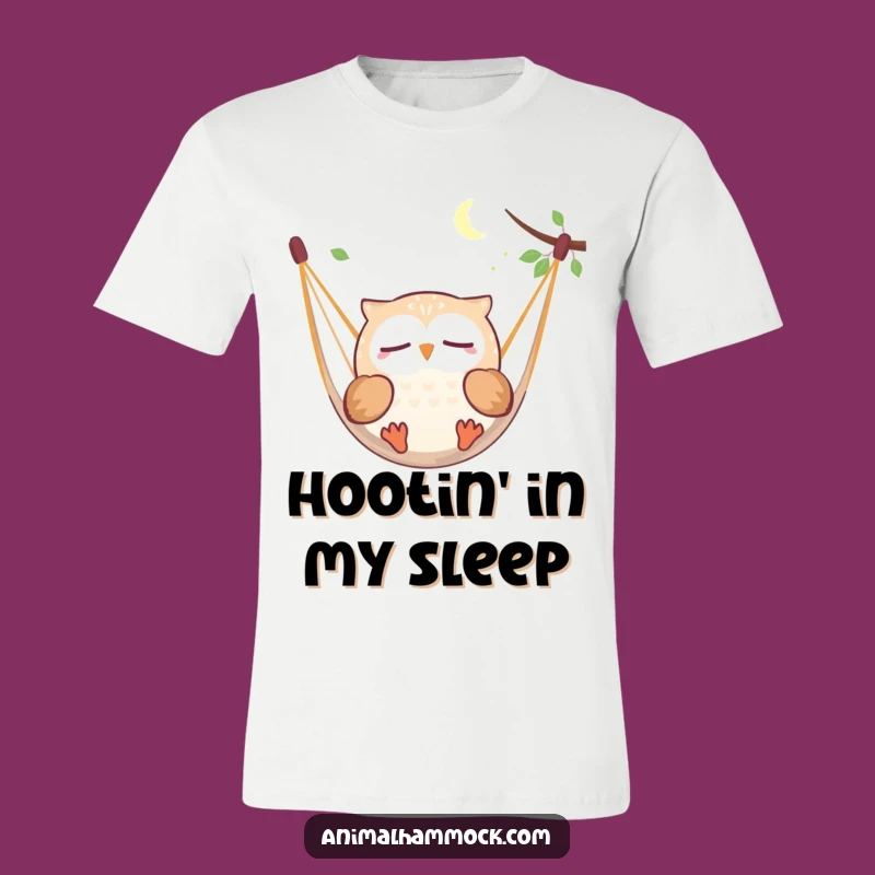 Funny Owl Dreaming T-Shirt: Sleepy Hammock Humor Shirt Gift