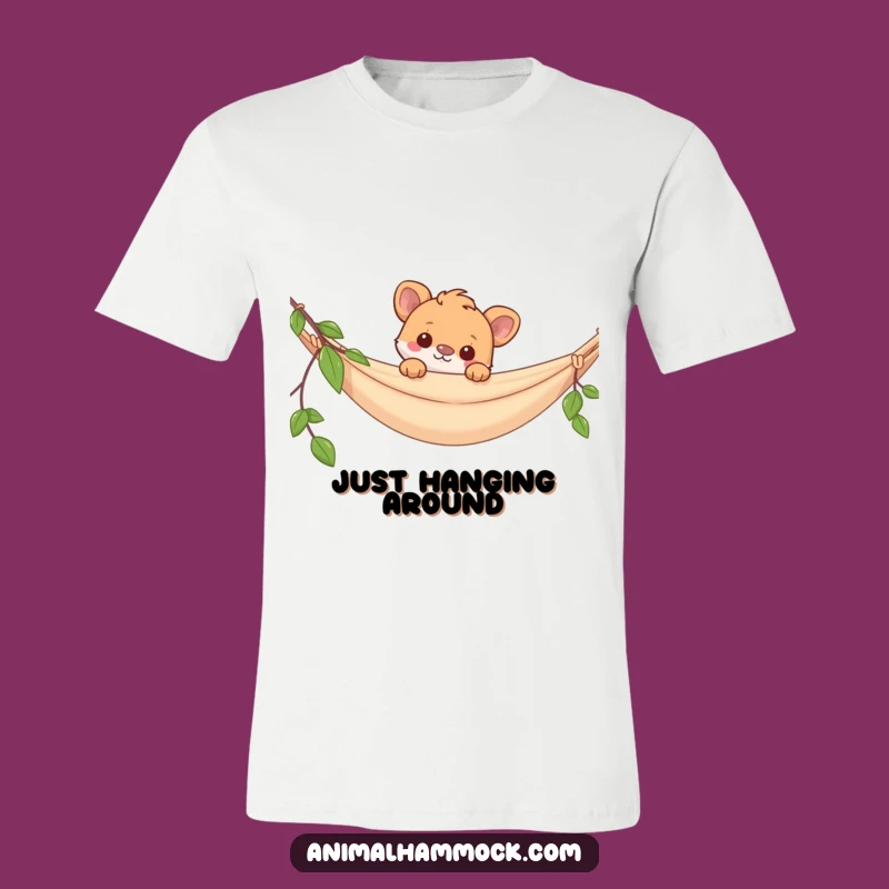 Funny Hammock Animal T-Shirt - Playful Peekaboo Tee, Comfy Cotton, Ideal Funny Gift