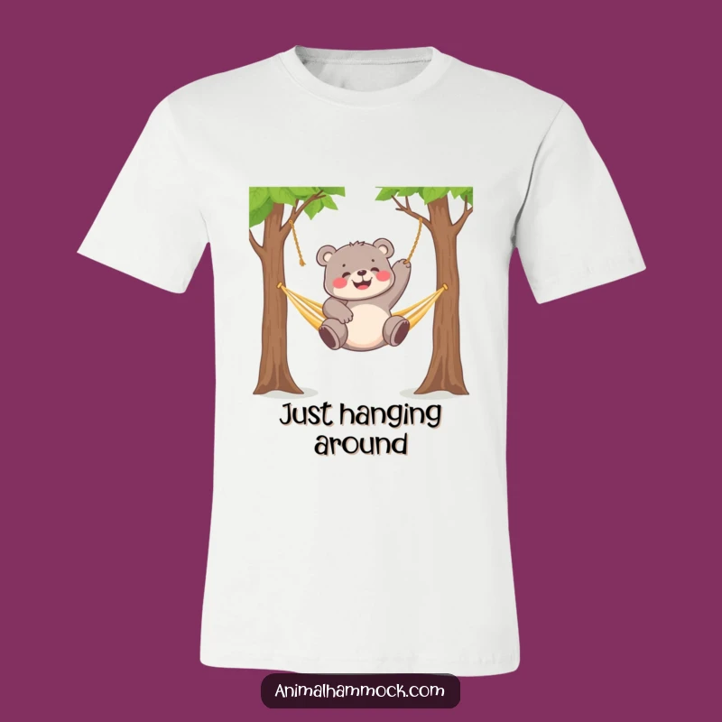 Funny Bear Cub Hammock T-Shirt - Embrace Playfulness with Cute Cub Tee