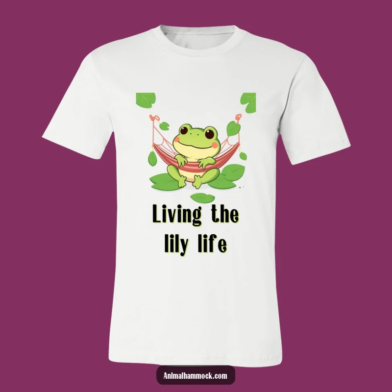 Funny Frog Hammock T-Shirt: Grinning Lizard Lounge, Perfect Chill Gift