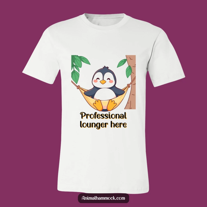 Funny Penguin Hammock T-Shirt: Proudly Relaxing Penguin Tee - The Ultimate Funny Gift