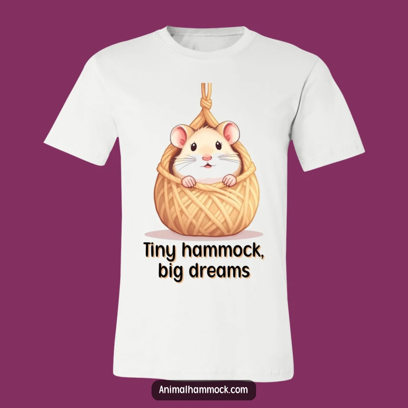 Funny Hamster Hammock Shirt: Curious Peek T-Shirt Gift