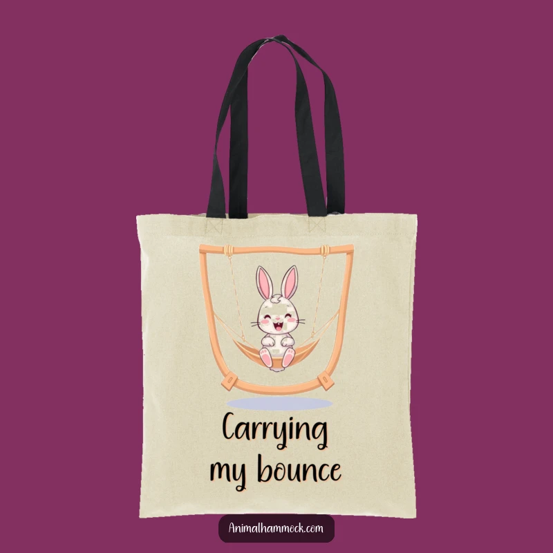 Funny Bunny Hammock Tote Bag - Cheerful & Practical Gift for Rabbit Lovers