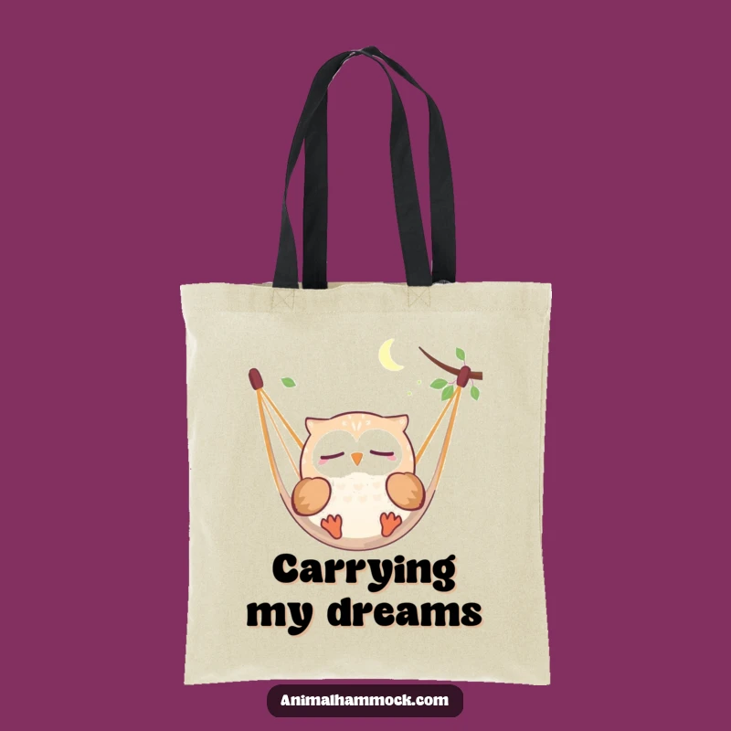 Funny Owl Dreaming Tote Bag: Carry Your Dreams with Style