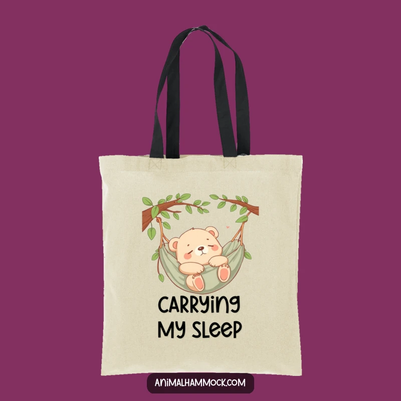 Funny Bear Cub Nap Tote Bag: Carry Relaxation with Cute Cub Style, a Charming Funny Gift