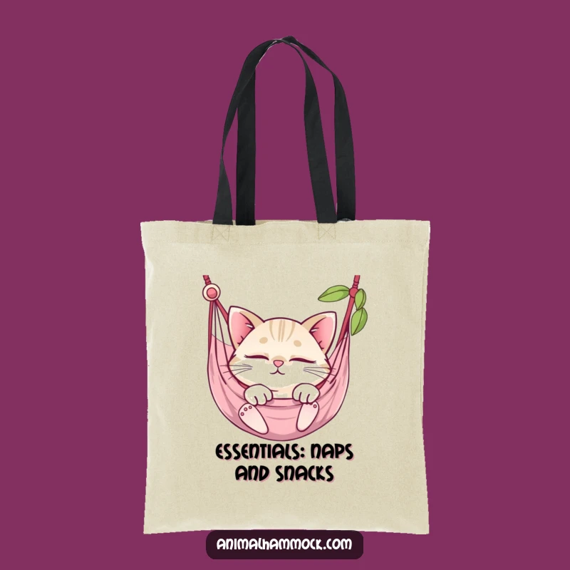 Funny Cat Hammock Tote Bag - Carry Your Essentials in Style & Humor
