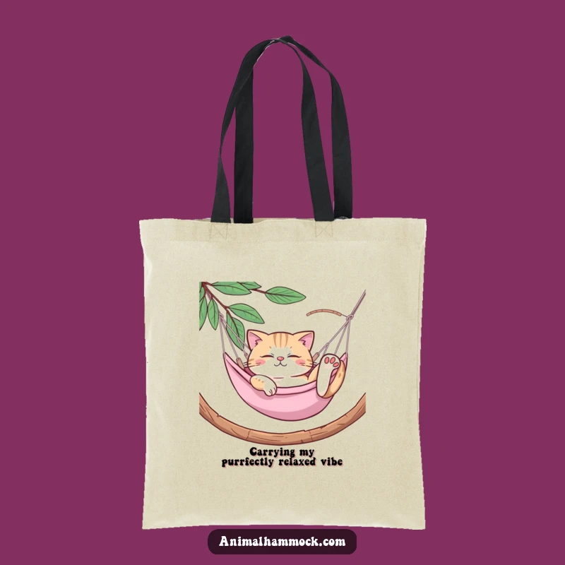 Funny Cat Hammock Tote Bag: Carry Your Laughs in Style