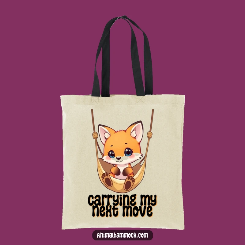 Funny Fox Hammock Tote Bag - Curious & Clever Gift for Fox Fans