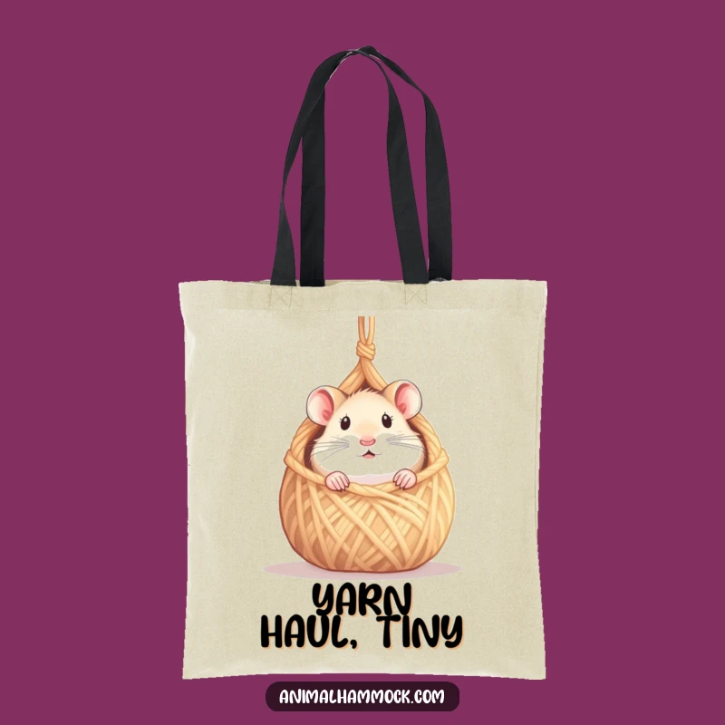 Funny Hamster Tote Bag: Curious Peek Carryall Gift