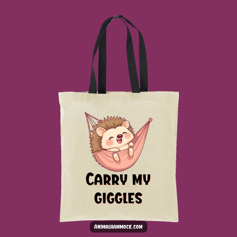 Funny Hedgehog Hammock Tote Bag: Carry Your Giggles with This Hilarious Accessory!