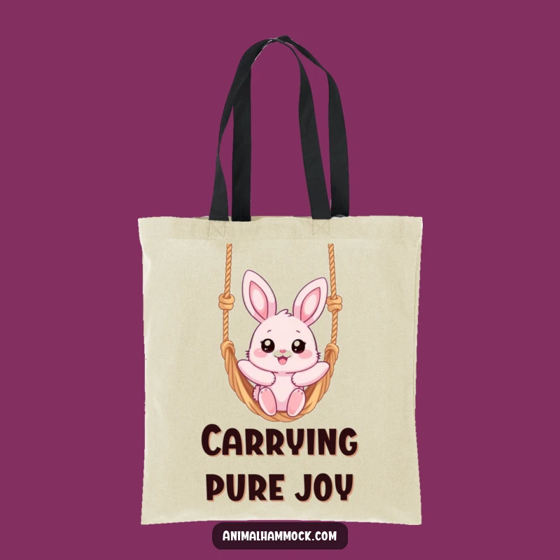 Funny Pink Bunny Hammock Tote Bag - Carry Your Relaxed Style