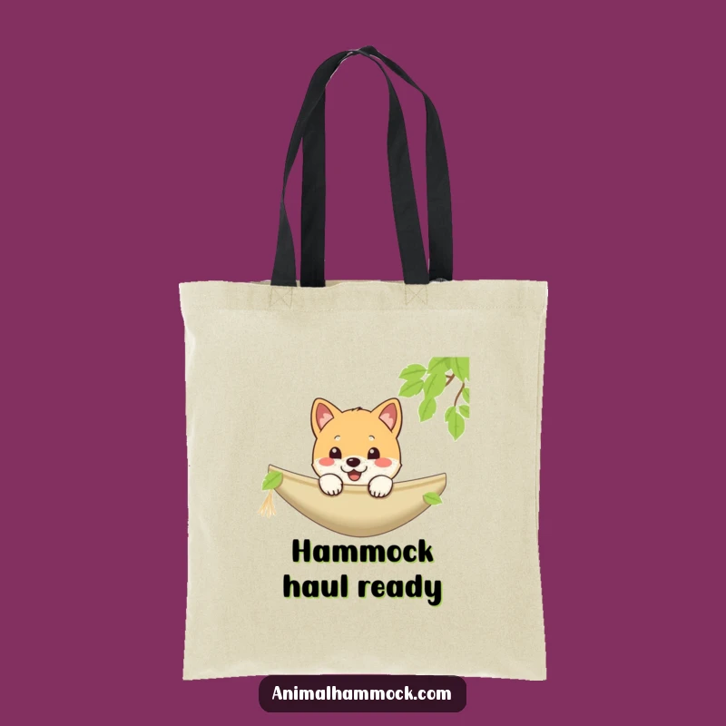 Funny Shiba Inu Tote Bag: Hammock Peek Carryall Gift