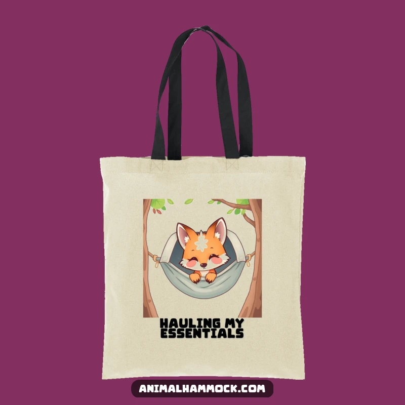 Funny Curious Fox Hammock Tote Bag - Carry Your Essentials with Humor