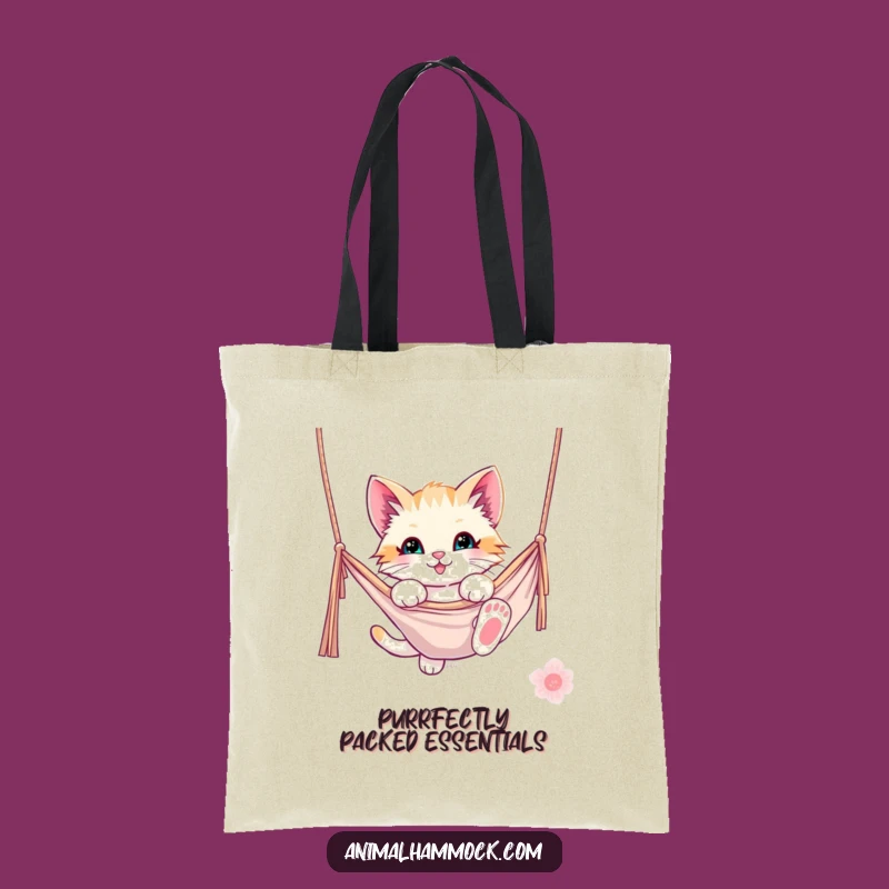 Funny Kitten Hammock Tote Bag - Carry Your Essentials with Playful Style